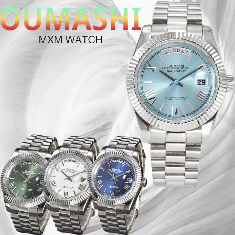 customized MIYOTA8285 36mm/39mm watches for men automatic movement mechanical watches Stainless Steel Sapphire Glass Watch mens