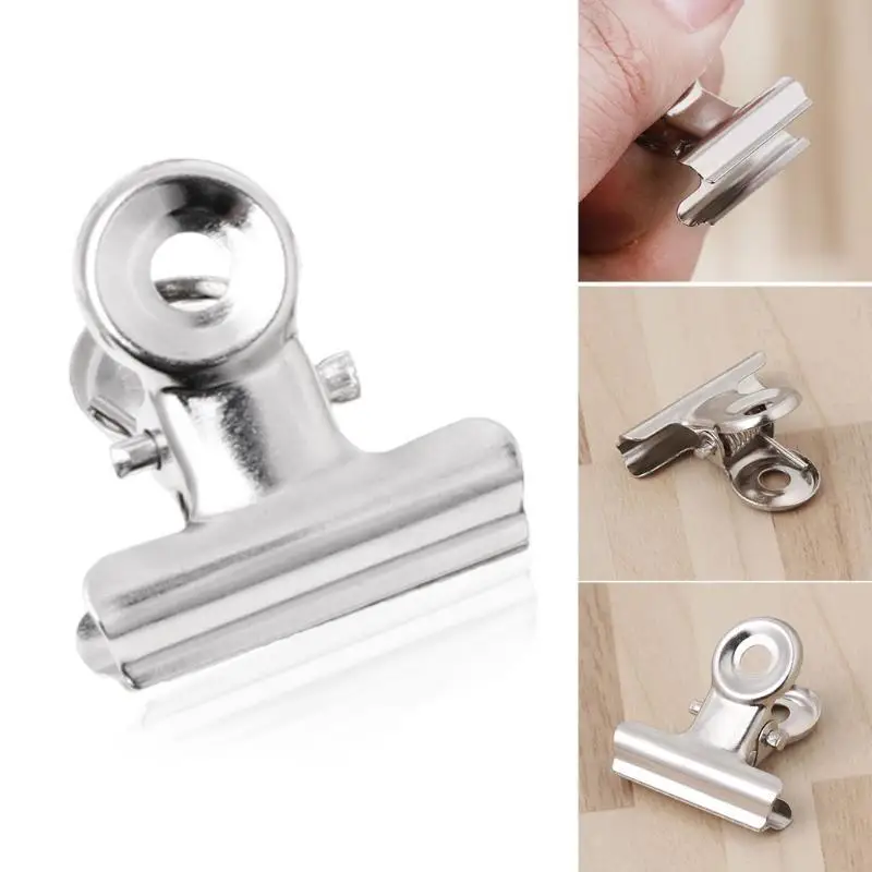 

2025 New 10Pcs Metal Grip Clip Sealer Bag Clamp Paper Document Ticket Binder