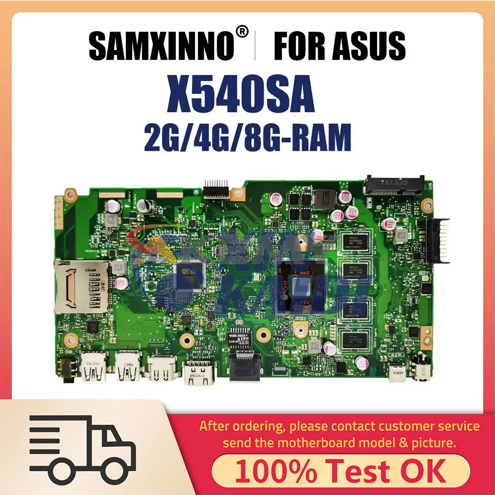 Notebook Mainboard For Asus VivoBook X540SA X540S F540SA A540SA R540SA Laptop Motherboard N3050 N3150 N3710 CPU 2G 4G 8G-RAM