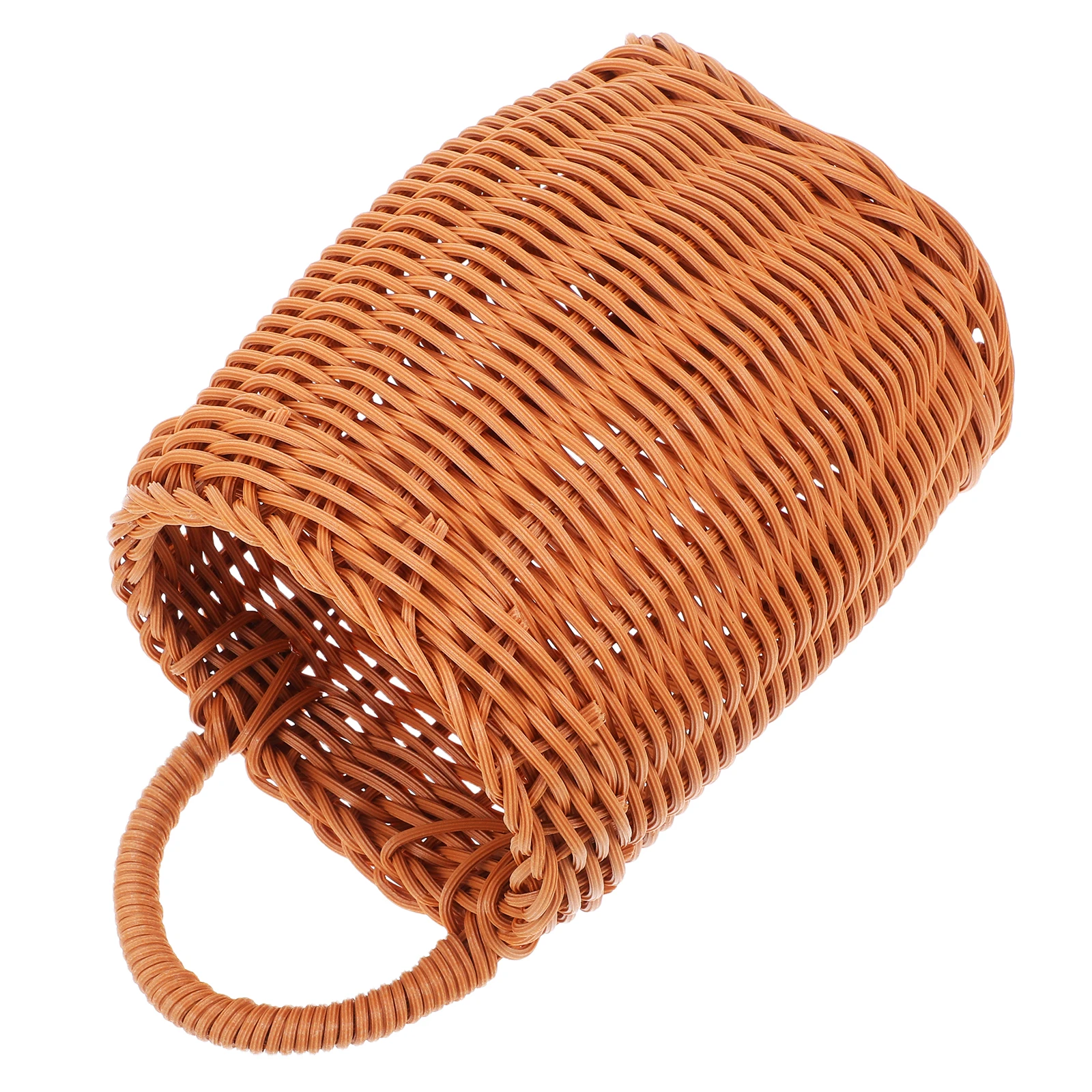 

Hanging Basket Front Door Storage Kitchen Organizer Brown Tall Quality PP Material Space Saving Fruit Vegetable Bread