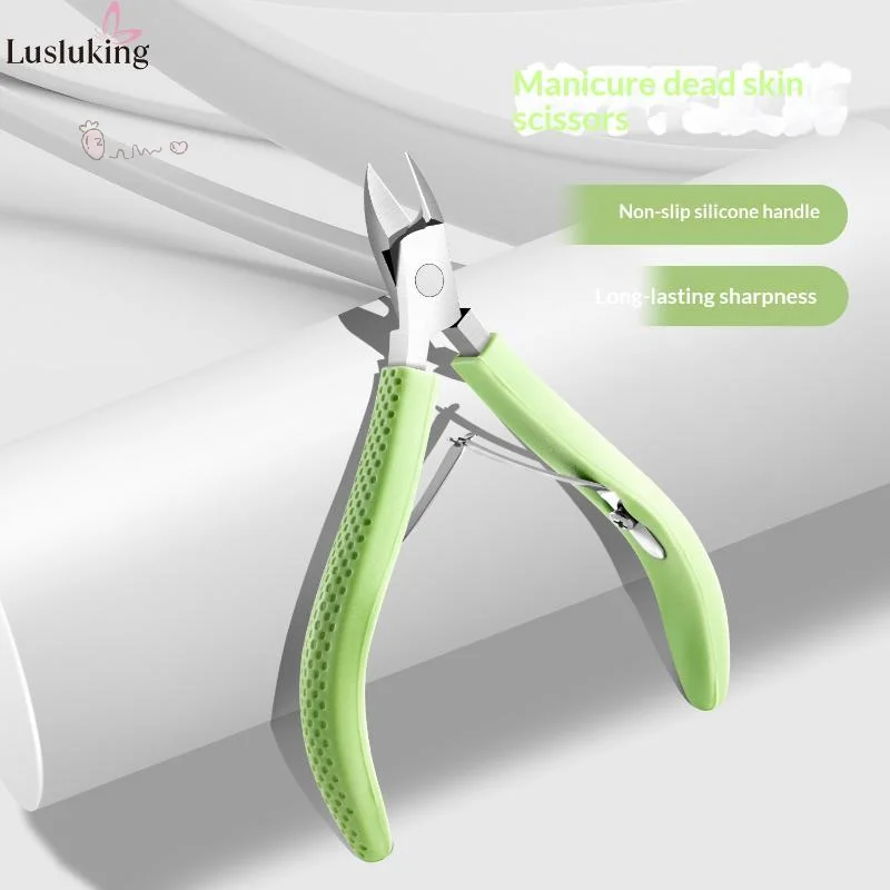 [TW] Nail Cuticle Scissors Manicure Remover Dead Skin Nippers Stainless Steel Cuticle Cutter Silicone Handle