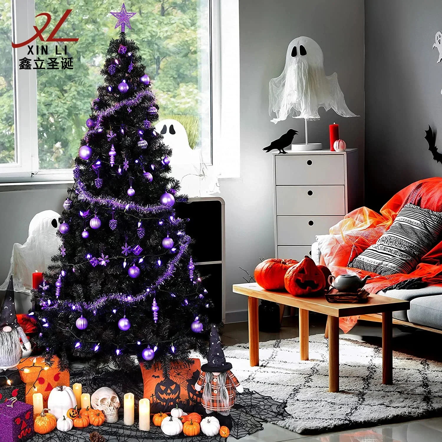 Black Christmas Tree Encryption New Large Simulated Christmas Tree Shopping Mall Hotel Christmas Decoration