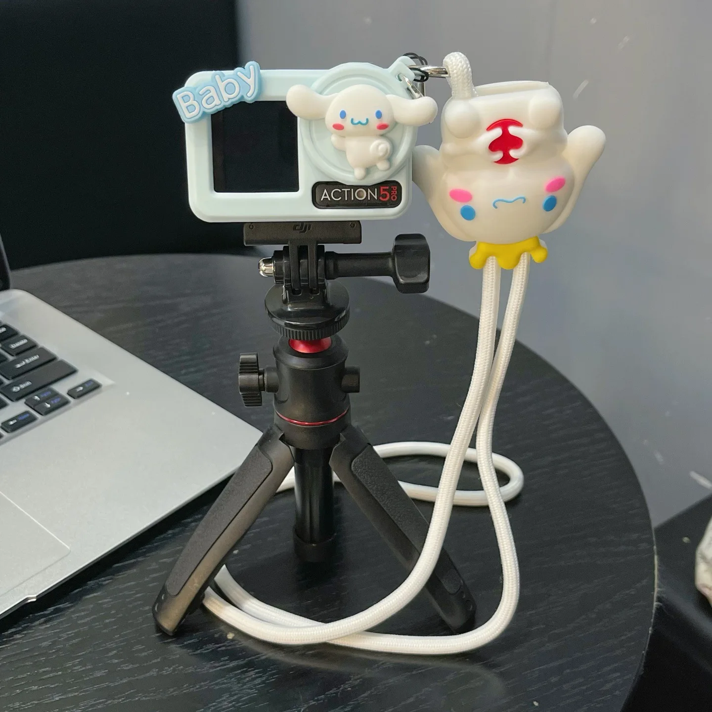 DJI 오즈모 액션 6 5 프로 4 3 케이스 귀여운 산리오 시나모롤 헬로키티 분실방지 스트랩 스포츠 카메라 보호 실리콘 커버 썸네일 4