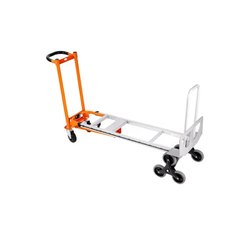 Multi Purpose Heavy Duty 6 Wheel  Aluminum Convertible Cart Stair Climbing Foldable Platform Hand Trolley for Tools and Luggage