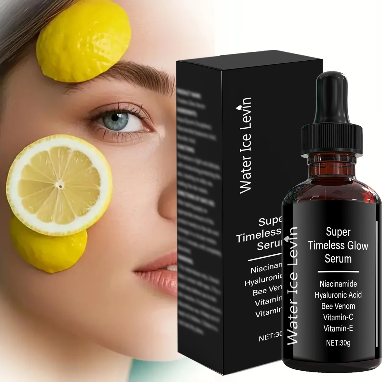 Sérum Inverno de Brilho Radiante - Fórmula com Niacinamida e Veneno de Abelha, Ilumina e Hidrata a Pele, Complexo de Vitamina C e E