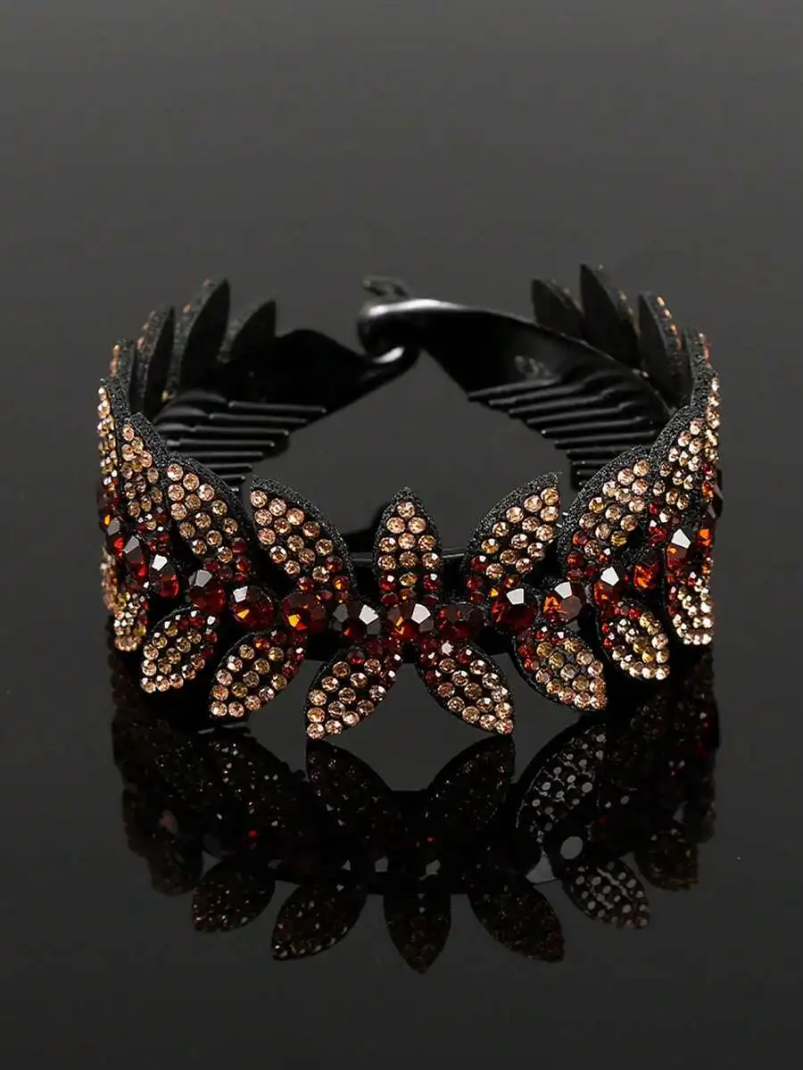 

Rhinestone Flower Hair Claw Clip For Women Hair Accessories