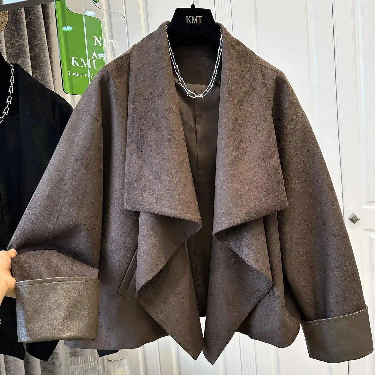 Fashionable  loose and lazy jacket, women's top, fashionable foreign style, 2025 autumn/winter wear