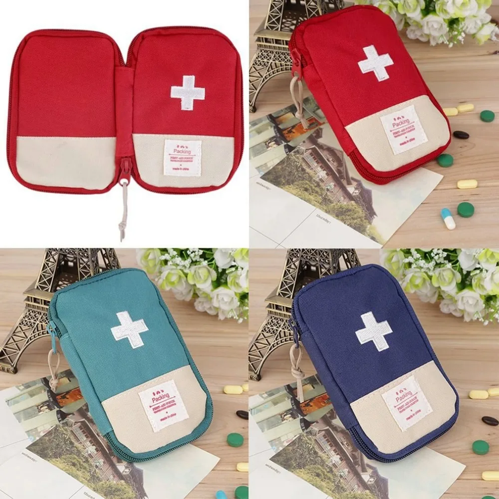 Mini Empty Outdoor Camping First Aid kit Emergency Medicine Bag Home Survival Portable Striking Cross Symbol First Aid Kit Bag