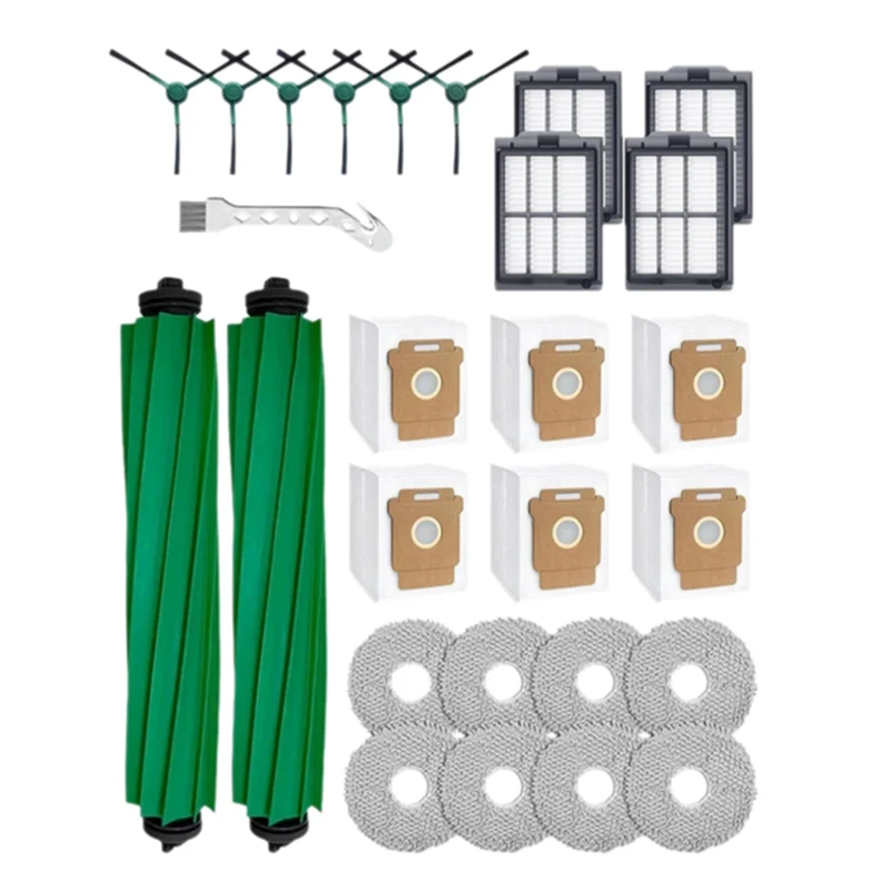 B15C ملحقات آلة الكنس 27 قطعة مجموعة لـ Irobot Roomba Plus 505/405 فرشاة كومبو الرئيسية، فرشاة جانبية، ممسحة، فلتر، كيس غبار