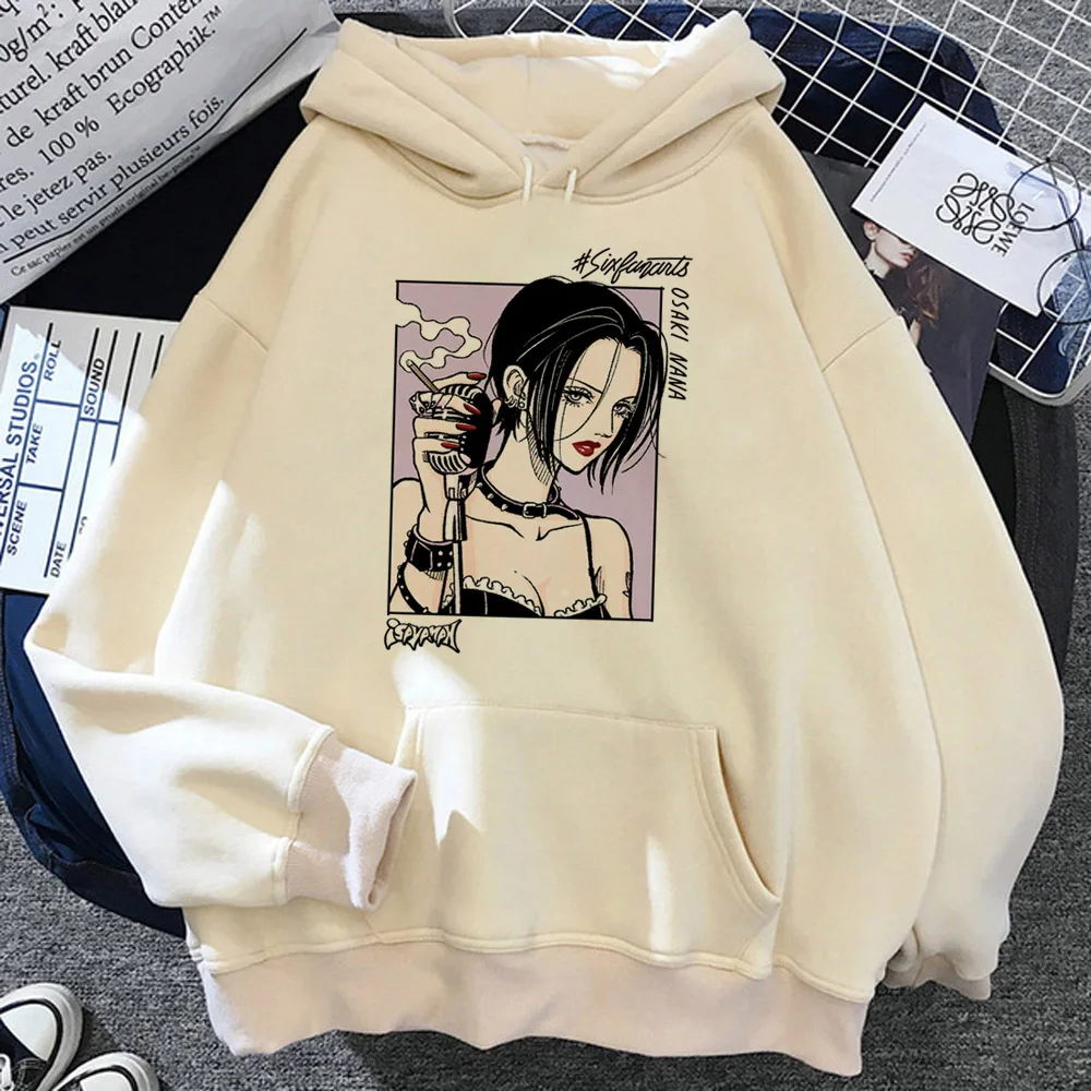 

Nana hoodie manga designer trendy clothes for teens pattern winter female pullover hoddie Japanese winter soft fabric pattern