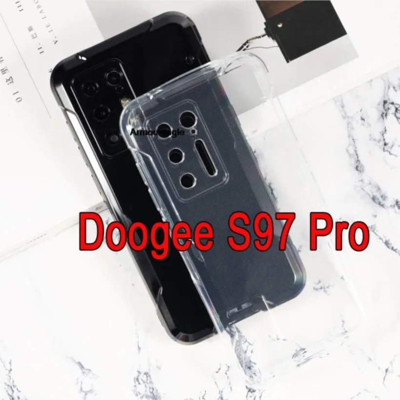 

for doogee s97 pro case soft tpu matte pudding telefon cover black anti-dust ultra slim protection phone capa guard on s97pro