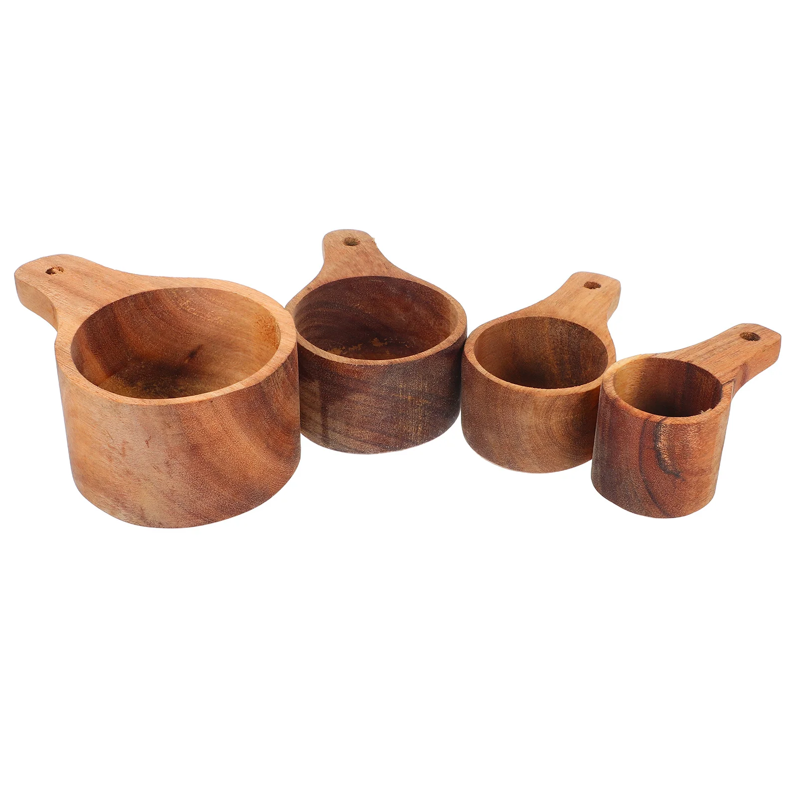 

4Pcs Wooden Measuring Spoons for Kitchen Baking Coffee Tea Flour Accurate Measurement Rustic Charm Easy Clean Smooth Grip
