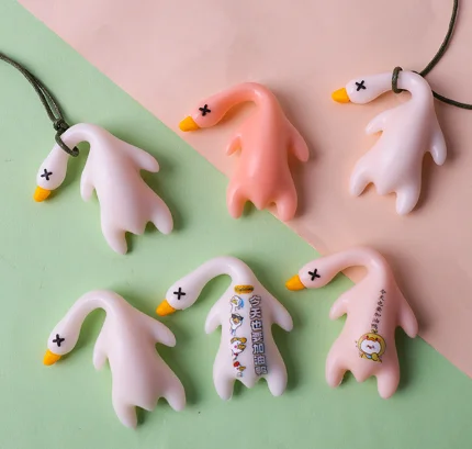 

UV color-changing roast duck car pendant