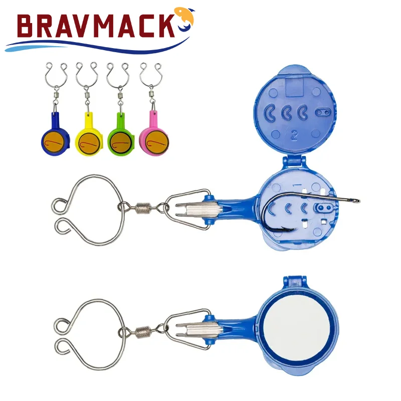 Outil de fixation de nœuds de pêche, boîte de rangement d'hameçon de protection d'hameçons portables, organisateur d'hameçon, accessoires de pêche 1 pièce