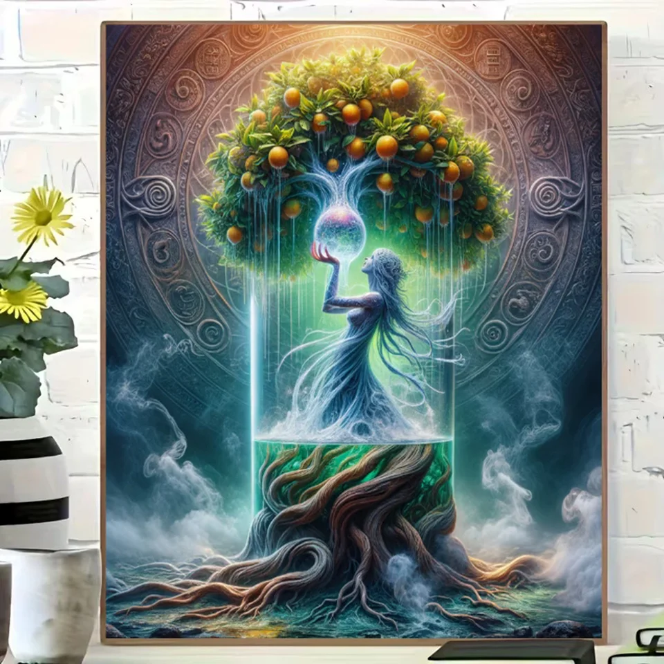 Tree Of Life And Abstract Woman DIY Fulll Round/Square Diamond painting Kits Handicraft Mosaic Diamond Embroidery For Home Decor