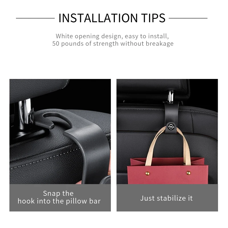 2/4pcs Car Hooks Hanger Seat Storage Hooks Universal Hook Organizer For Opel Vivaro Vectra Astra Insignia Corsa Antara Grandland