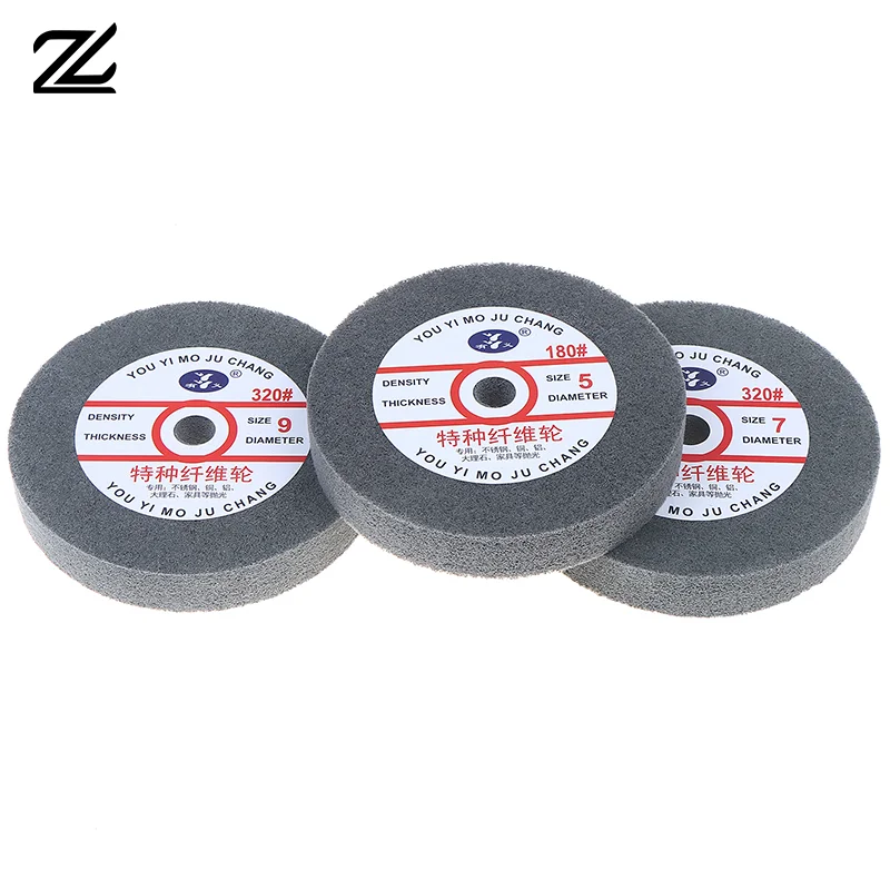 Metal Polishing Wheel 150*25mm Non-Woven Abrasive Disc Nylon Fiber 5P/7P/9P Options 180# For Polishing Operations