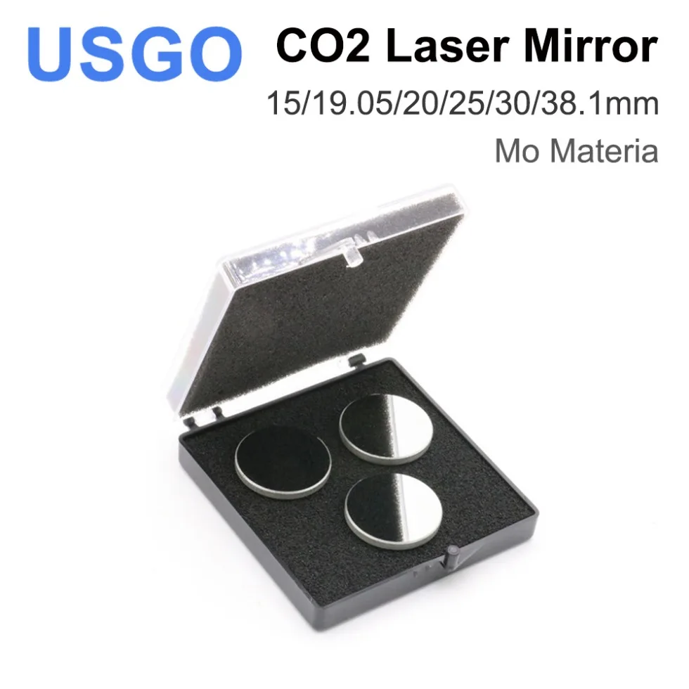 USGO CO2 Laser Reflector Mo Mirror Dia. 15 19.05 20 25 30 38.1mm thickness 3mm for CO2 Laser Cutting Engraving Machine