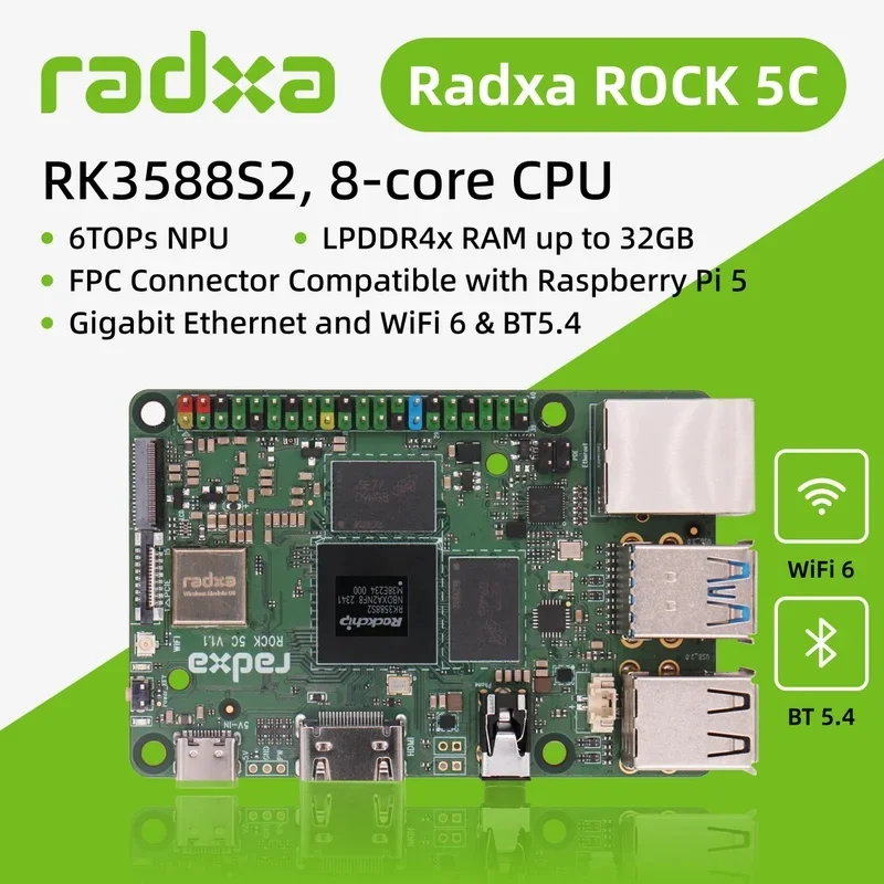 Radxa ROCK 5C 8GB RK3588S2 Single Board Computer