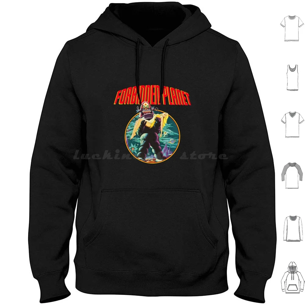 Forbidden Planet Vintage Hoodies Long Sleeve Forbidden Planet Sci Fi Retro Movies Film 1950s Vintage Classic