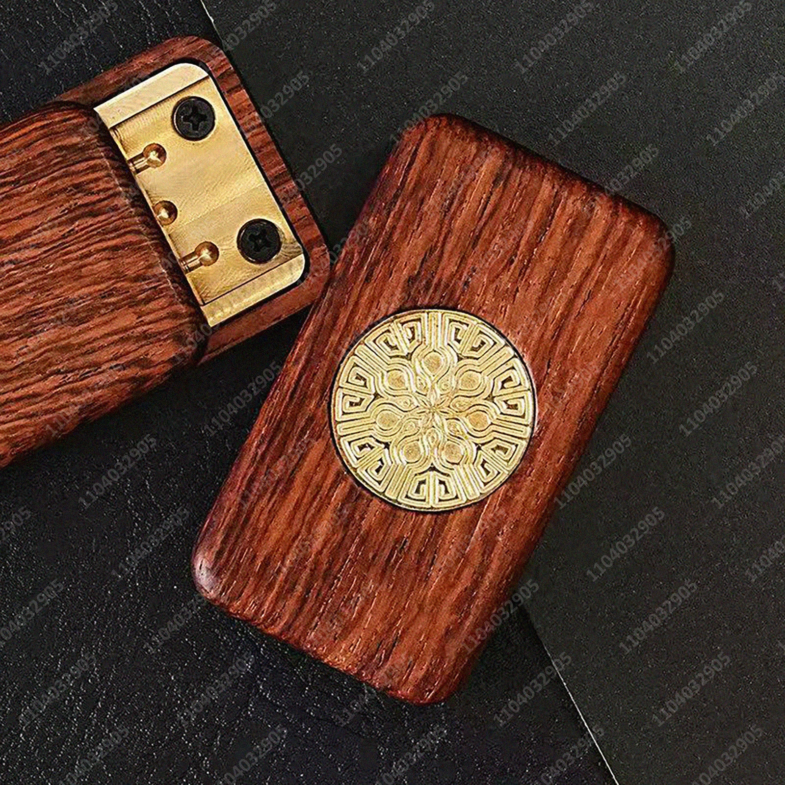 EDC Rosewood Sandalwood Infinite Fidget Slider Wood Card Push Fidget Spinner Stress Relief Anti Anxiety Toys for Adults Gifts