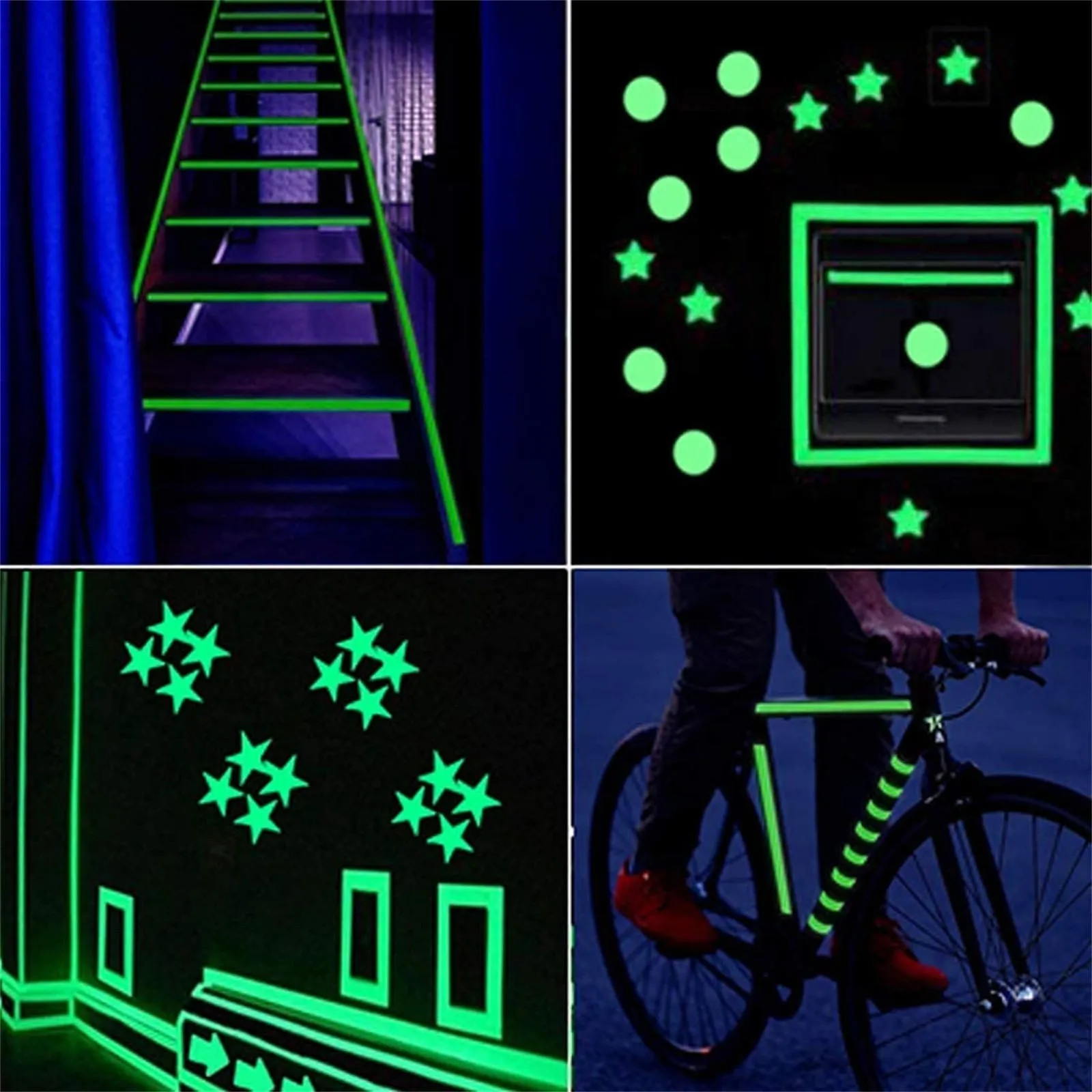 1~3cm*3m Luminous Tape Self-adhesive Tape Night Vision Glow In Dark Safety Warning Security Stage Home Decoration Tapes