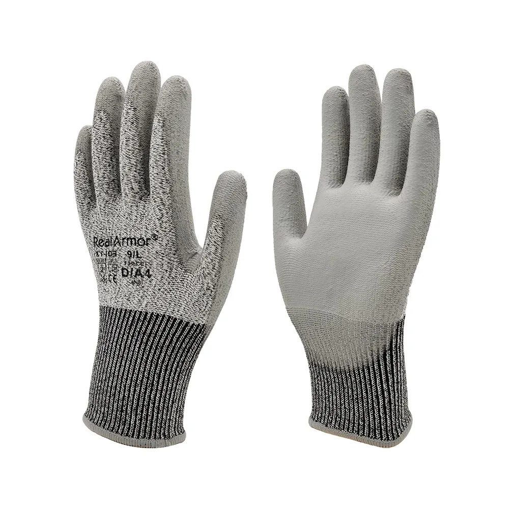 

Противопорезные перчатки HPPE класса 5, полиуретановое покрытие D, перчатки против порезов, защита от порезов стекла, защитные перчатки для садожников, мужские перчатки