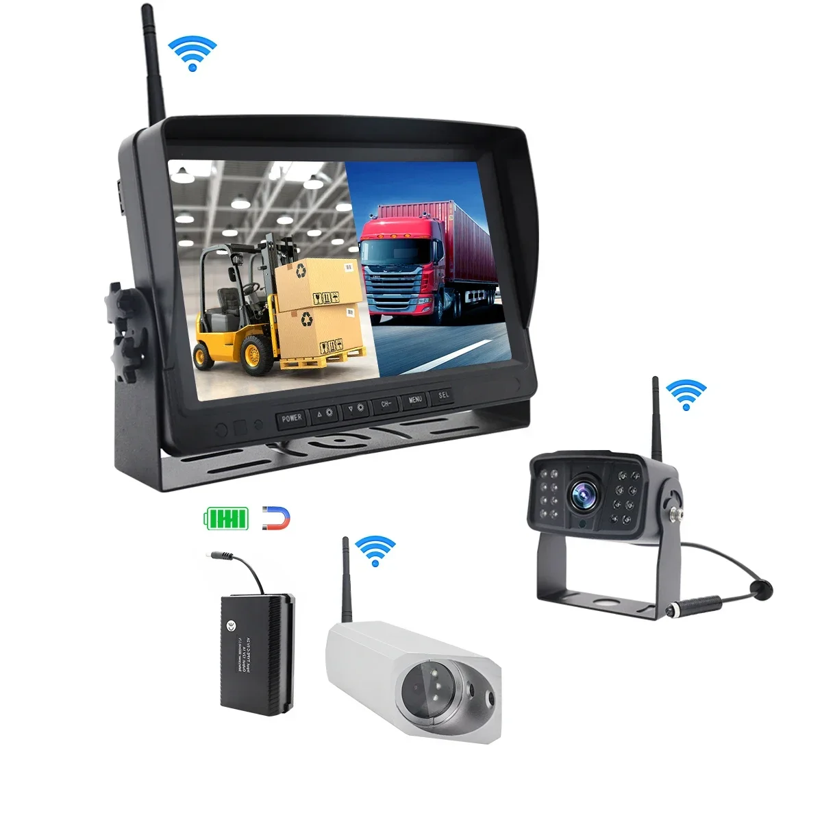Ip69K Ahd 1080P Fork Mounted 7Inch Security Backup Heavy Duty Truck Warehouse Forklift