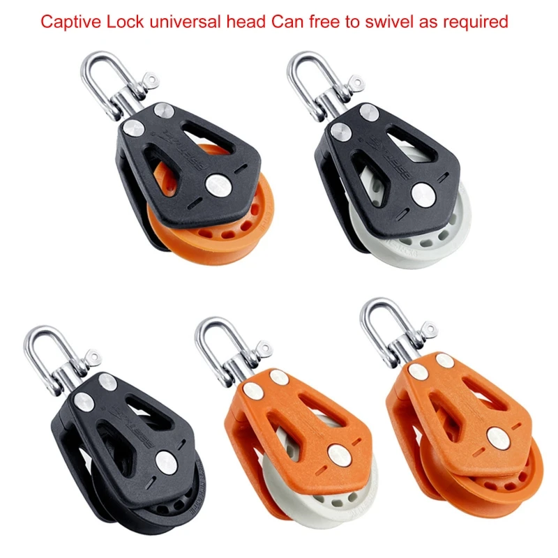 High Load Single Pulley Block Stainless Steel Hanging Wire Towing Wheel Lifting Wire Rope Cable Pulley for Dropshipping