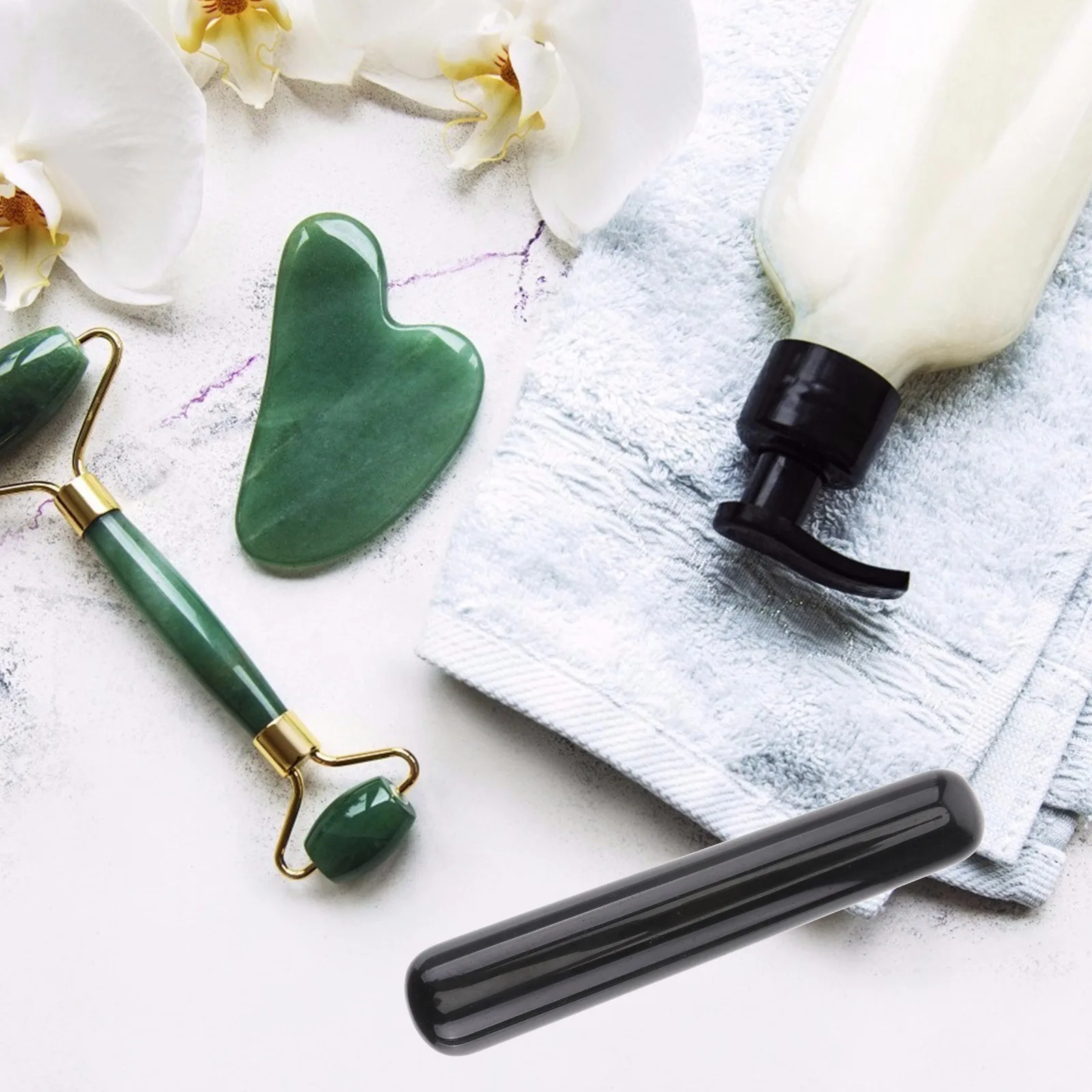 

Массажная палочка, инструмент из черного обсидиана для облегчения мышц, массажер для глубоких тканей, триггерных точек, ног, рук, спины, шеи, талии, восстановление