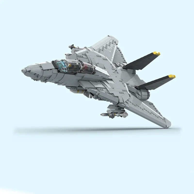 Fighter F 14D model MOC building blocks DIY assembly building blocks aircraft series educational creative toy gift 2124 pieces