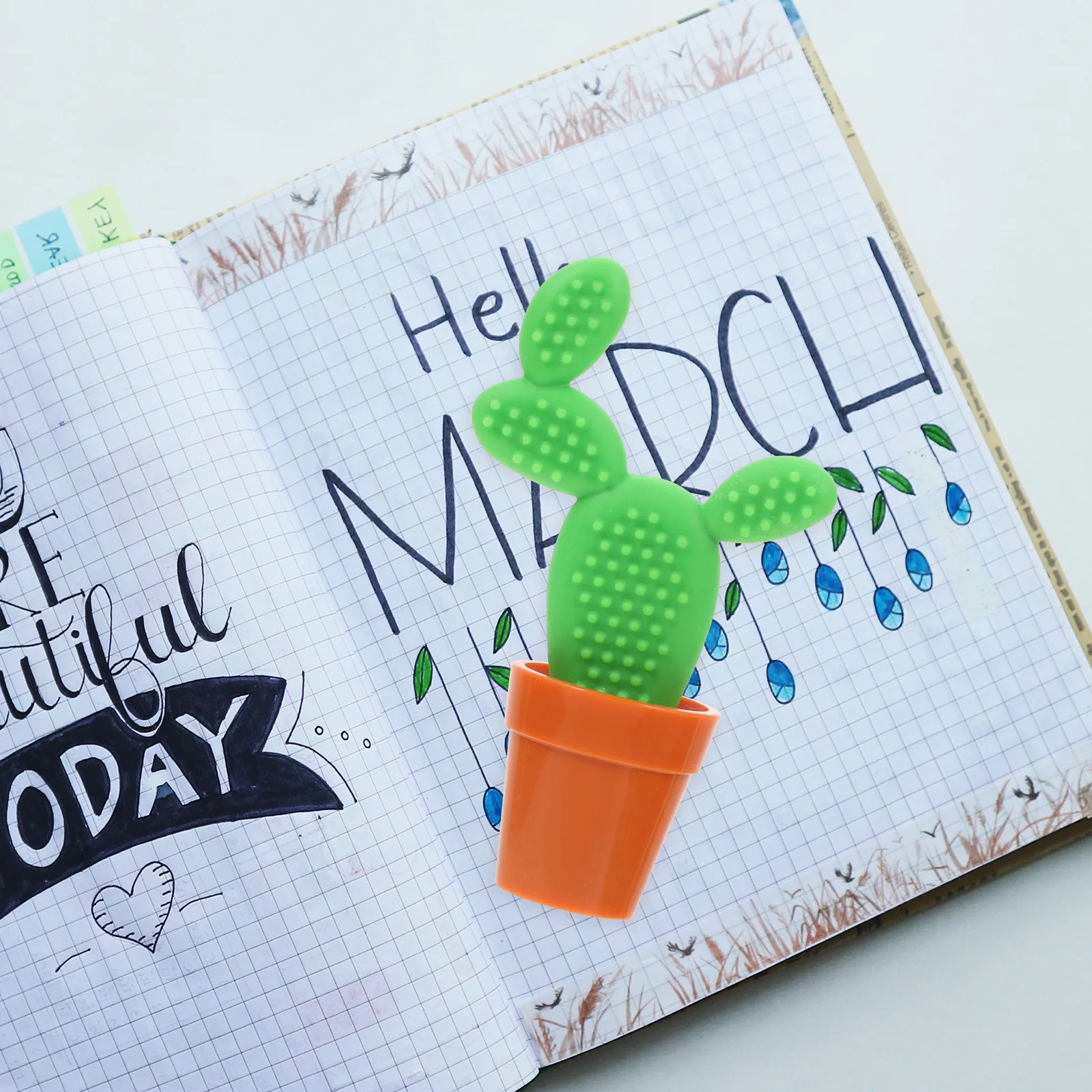 

2Pcs Cactus Ballpoint Pens Bonsai Plant Design Student Signing Writing Pen Fun Gift for Stationery Supplies