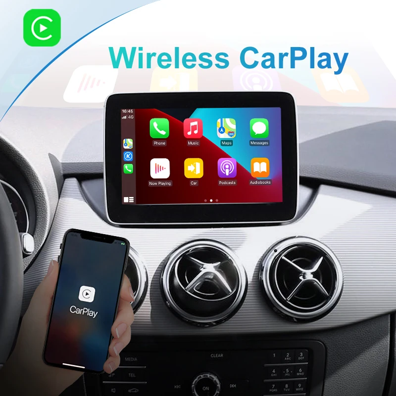 Wireless CarPlay For Mercedes Benz GLK W207 W212 W204 SLS W218 NTG 4.0  NTG4.5 NTG5.0 Car Play Android Auto Mirror Rear Camera