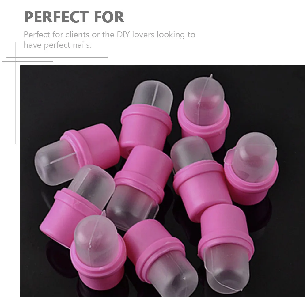 20 قطعة نقع قبالة قبعات قابلة لإعادة الاستخدام مزيل الأظافر يغطي مريحة صالح للعناية بالأظافر اليومية مانيكير توريد عدة المنزلية نقع قبالة قبعات #4