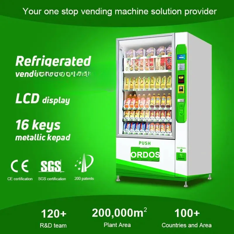 Smart 24 Hours Self-Service Automatic Milk Food Snack Drink Vending Machine for Ce Cb Iso9001