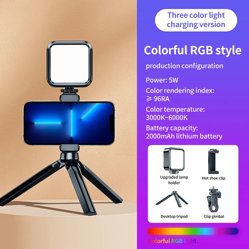 

Smartphone Selfie Light Selfie Video Conference Light Portable LED Light Compatible For Cell Phone IPad Laptop Camera