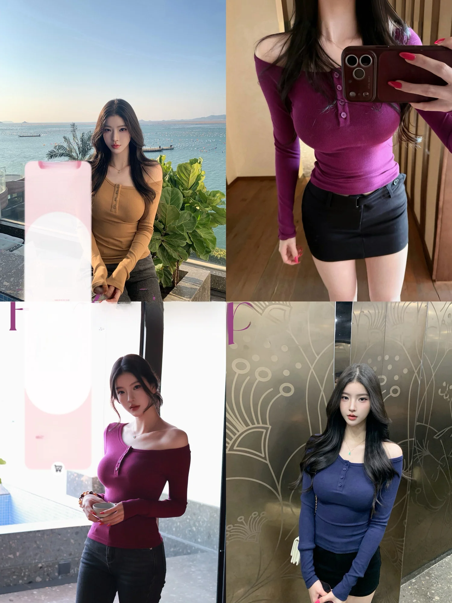 

Эластичный трикотажный топ с круглым вырезом и длинными рукавами для женщин, базовый слой, повседневная внутренняя одежда для осени