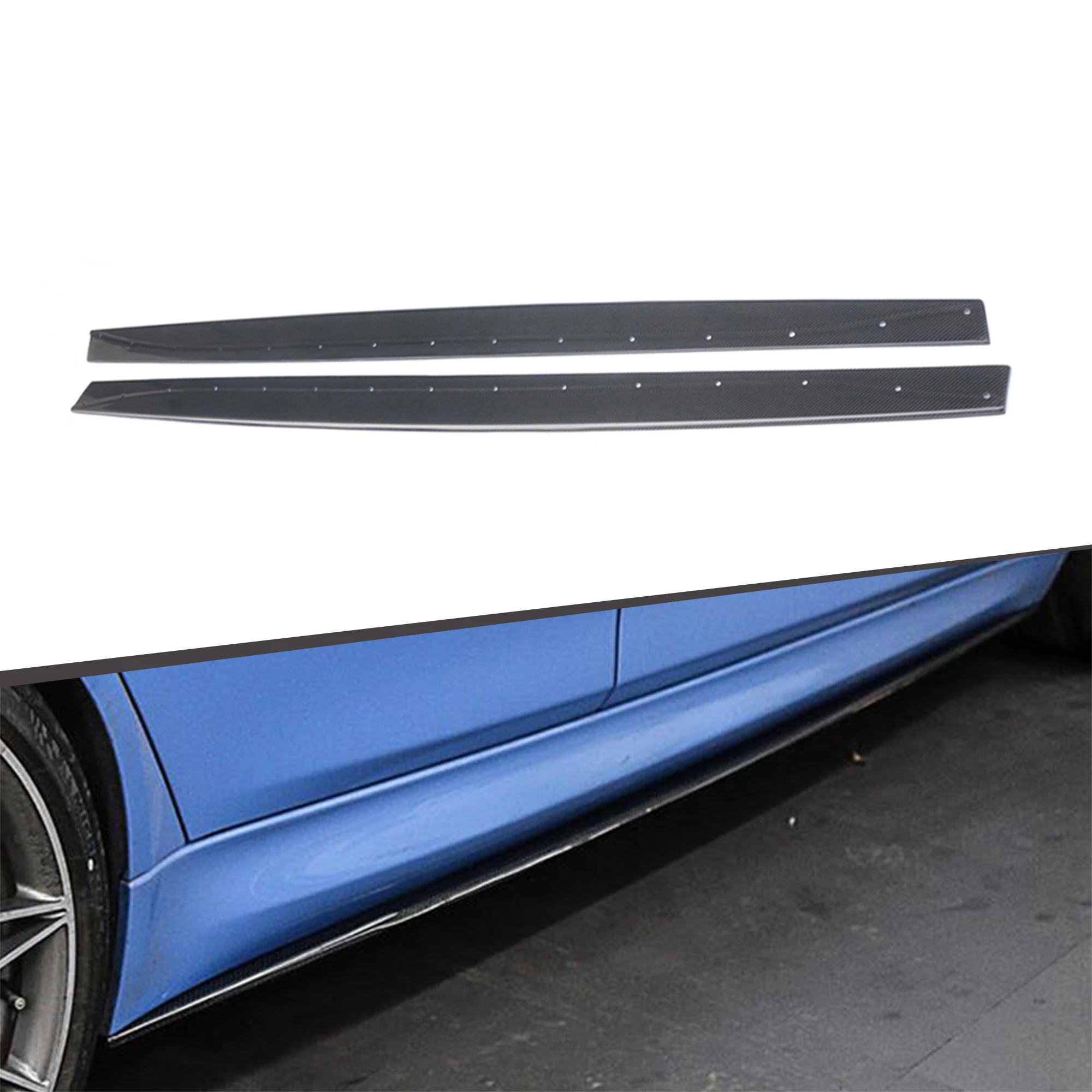 

Hot Sale Carbon Fiber Side Bumper Extension Lips Side Skirts for F80 M3 F82 F83 M4 2014-2019