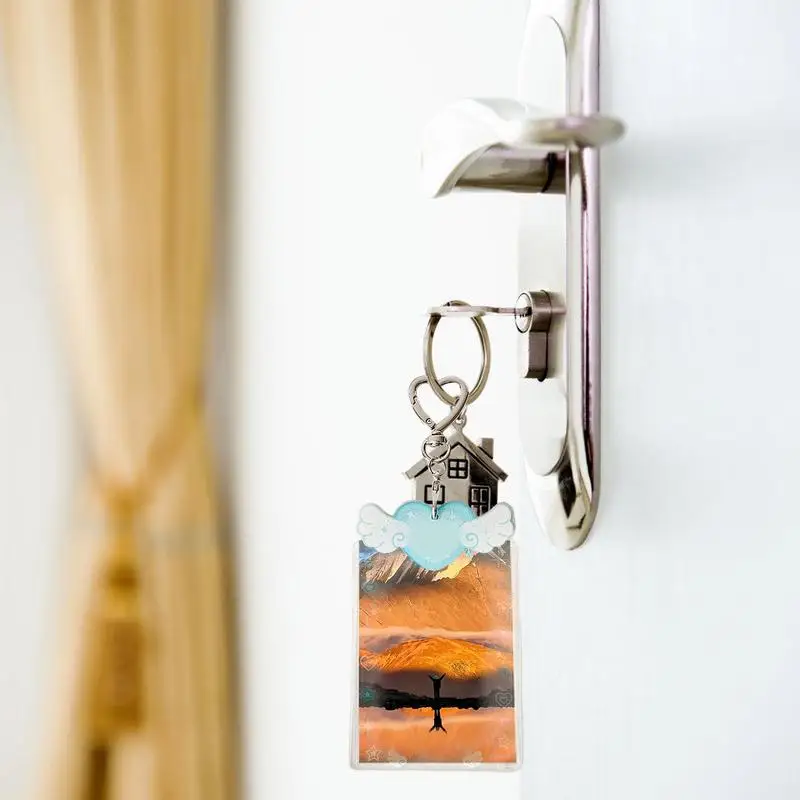 사진 카드 슬리브 Photocard 수호자 키 체인 케이스 소녀를위한 아크릴 귀여운 학생 카드 홀더 십대 성인 어린이 및 팬