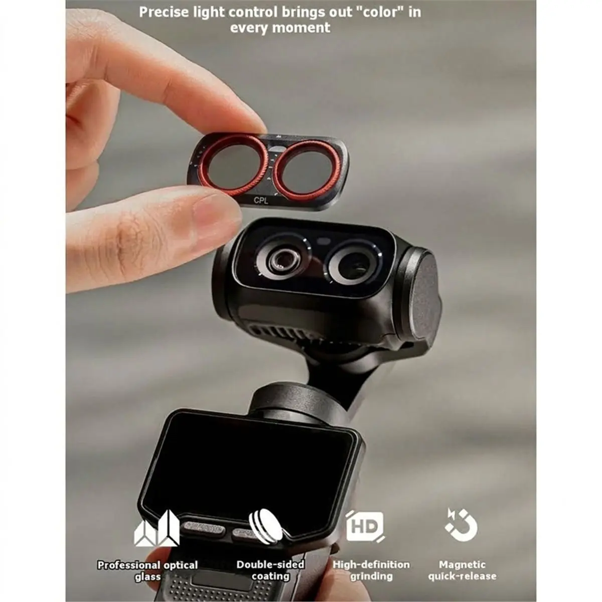 Magnetic Filter Set for Luna Ultra Camera Lens CPL 1/4 Black Soft VND Filters Quick Release Accessory