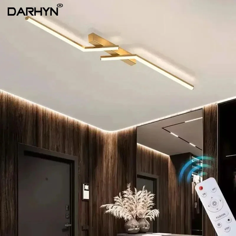 Modern LED Ceiling Light 60/80/100/120CM Living Dining Room Bedroom Lamps Lanterns Scandinavian Simple Lines Ceiling Lighting