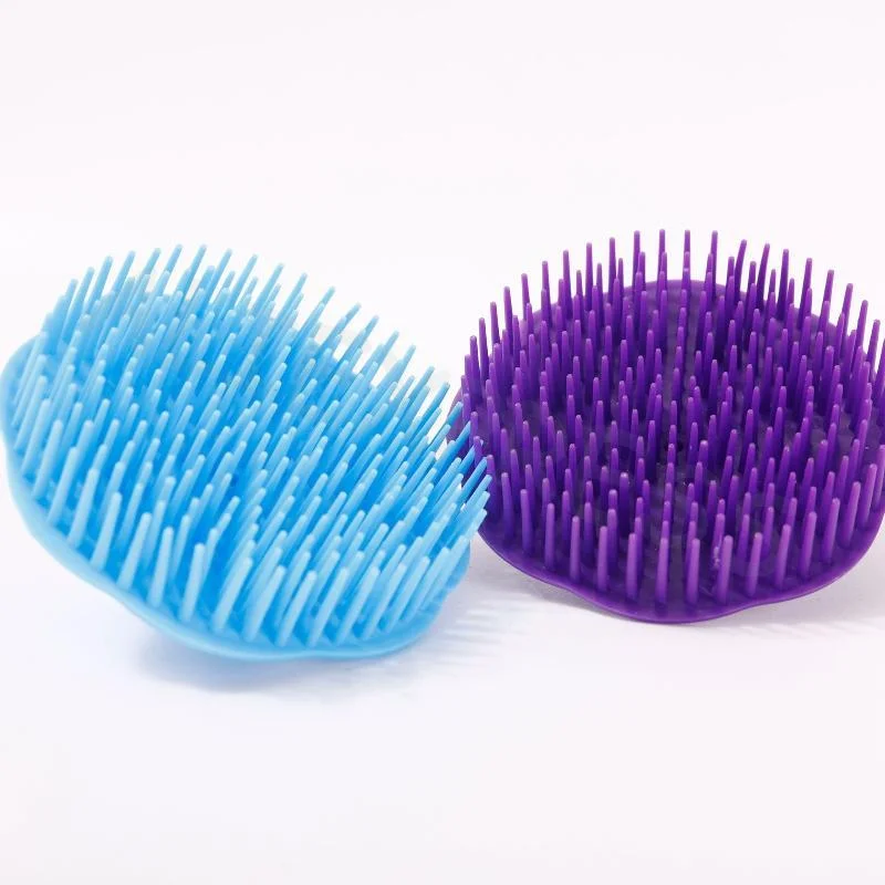 Round Black Scalp Massager Hair Comb Ergonomic Design Head Massage Brush for Women Men Shower Hair Grooming