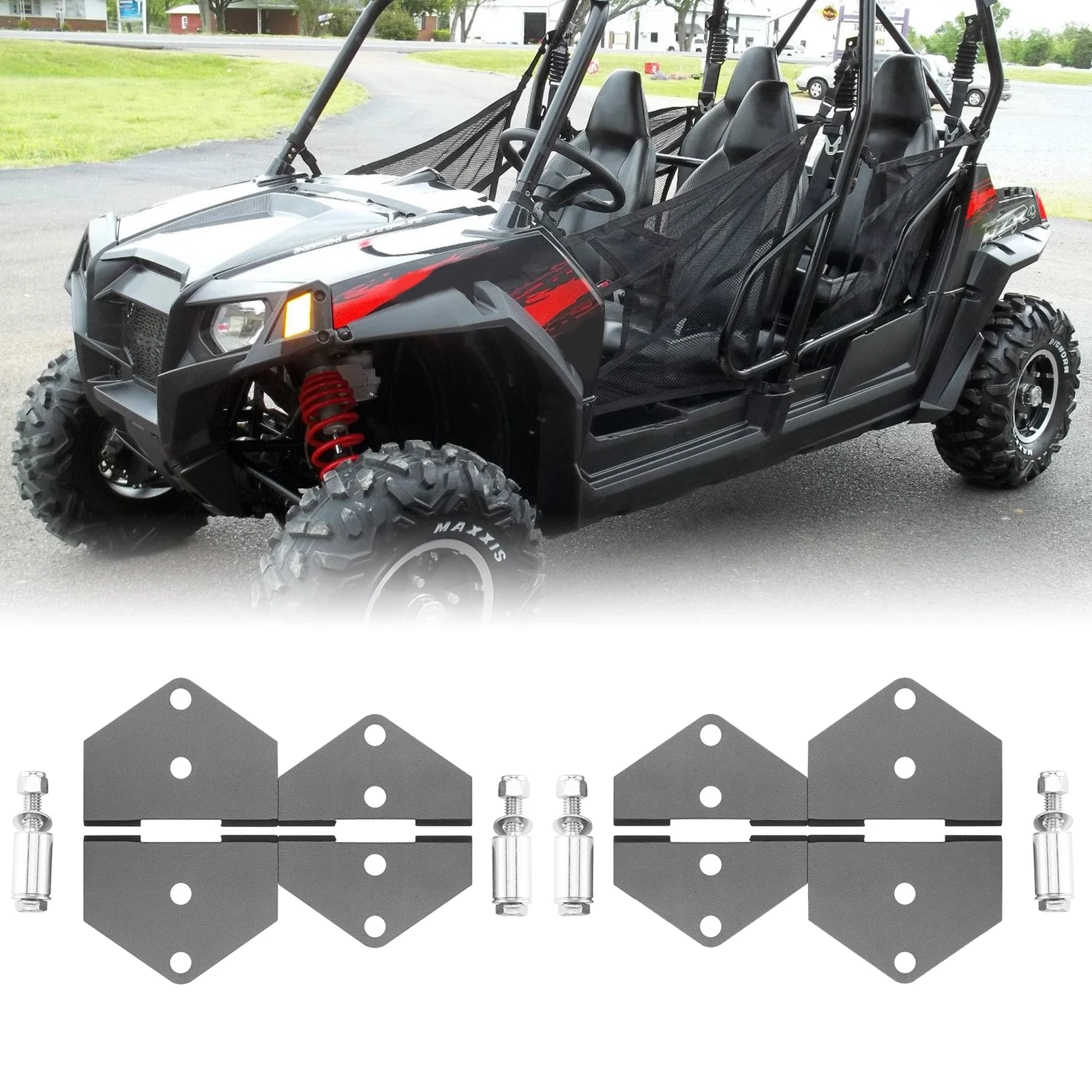 

UTV Front & Rear Lift Kit Suspension 2" Lift Spacer Kit Heavy-Duty Steel for Polaris RZR 800 All Year 2008-2014 Accessories