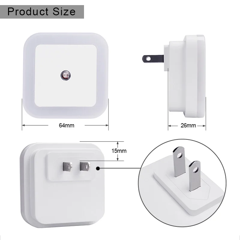 Mini LED Night Light Wireless Sensor Lighting  EU US Plug Night Lights For Children Kids Living Room Bedroom Corridor Lamp