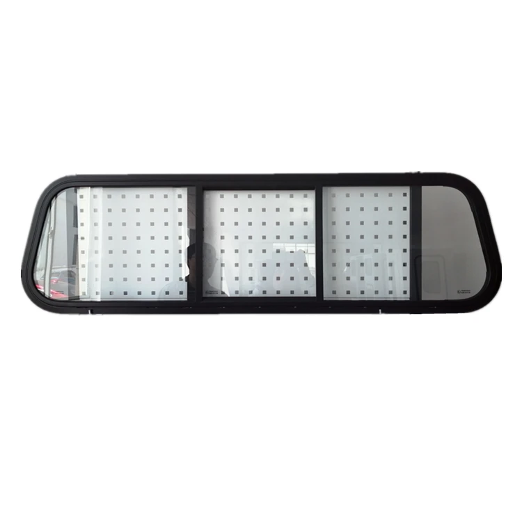 New Style High Strength Aluminum Alloy Frame Tempered Glass Pickup Truck Sliding Window For Caravan RV Camping
