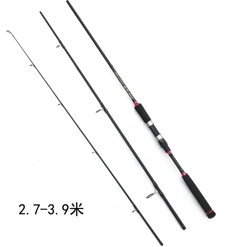 

New 3 Sections Saltwater Fishing Tackle Carbon Spinning Casting Fishing Rod Hard Carbon Straight shank Fishing Rods