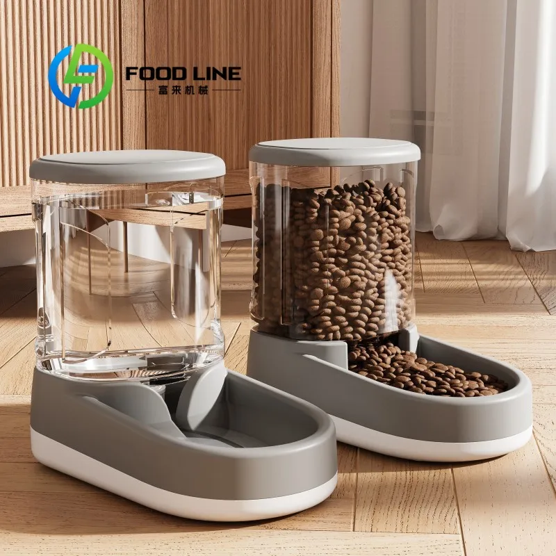 

Разборная пластиковая автоматическая кормушка-поилка для собак и кошек, контейнер для хранения корма, диспенсер для кормления и поения для котят и щенков