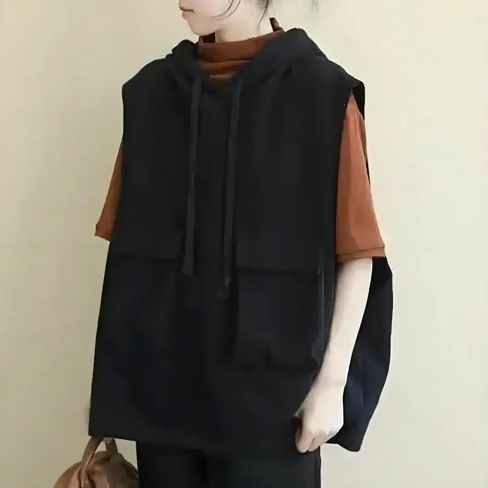 Hoodie Dames Dameshoodies Zomer atletische tanktops met zakken voor training Gym Loose Fit Lichtgewicht sweatshirt