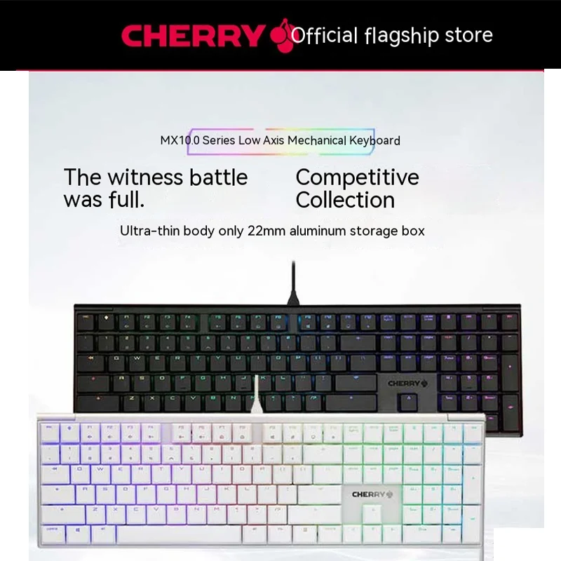 Cherry Mx Board 10.0 108keys Mechanical Keyboard Abs Keycap Wired Usb Rgb Backlit Game Keyboard For Girlfriend Christmas Gifts