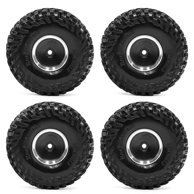 

1/18 TRX4M SCX24 FMS Ascent-18 1.0-inch Tire and Wheel Set for Climbing Vehicle, SCX24 Aluminum Alloy Wheel D317